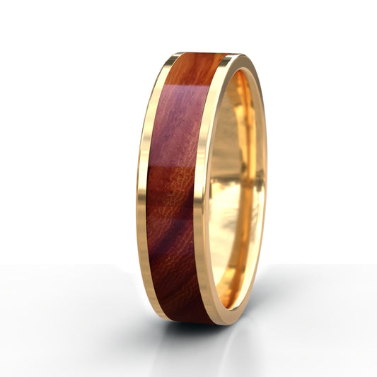 Snakebean Wood Ring - Gold