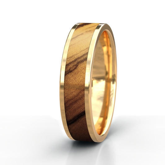 Wild Olive Wood Ring - Gold